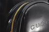 Authentic GUCCI Bamboo Shoulder Cross Bag Purse Leather Black Junk 5281K