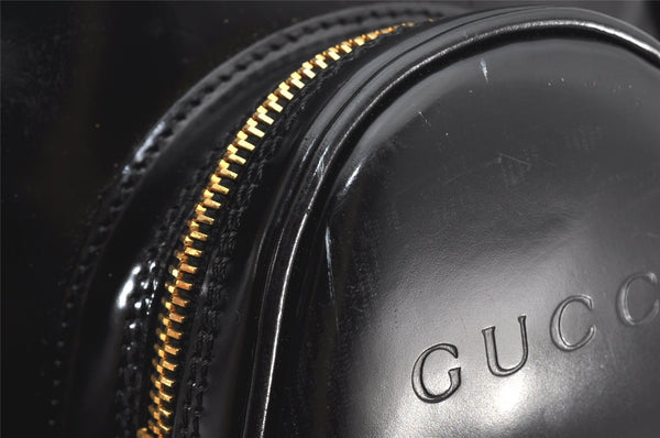 Authentic GUCCI Bamboo Shoulder Cross Bag Purse Leather Black Junk 5281K