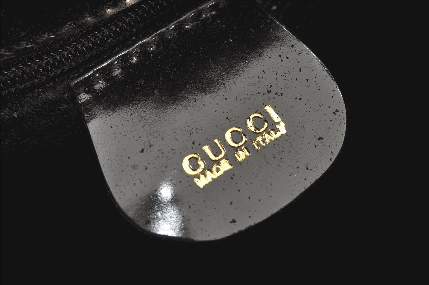 Authentic GUCCI Bamboo Shoulder Cross Bag Purse Leather Black Junk 5281K