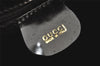 Authentic GUCCI Bamboo Shoulder Cross Bag Purse Leather Black Junk 5281K