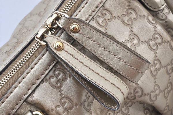 Authentic GUCCI Guccissima Sukey 2Way Tote Bag GG Leather 247902 Gold 5282K