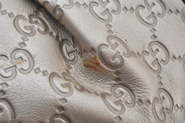 Authentic GUCCI Guccissima Sukey 2Way Tote Bag GG Leather 247902 Gold 5282K