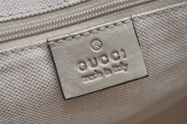 Authentic GUCCI Guccissima Sukey 2Way Tote Bag GG Leather 247902 Gold 5282K