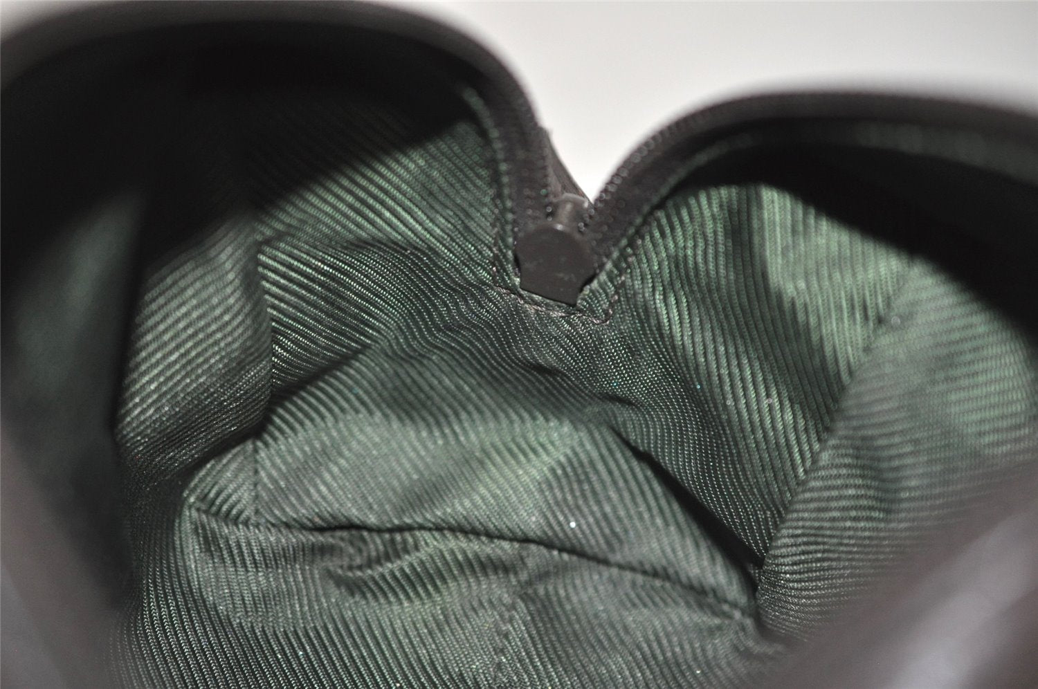 Authentic GUCCI Vintage Pouch Purse GG Canvas Leather 29595 Brown 5283I