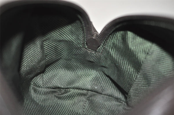 Authentic GUCCI Vintage Pouch Purse GG Canvas Leather 29595 Brown 5283I