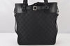 Authentic GUCCI Vintage Shoulder Tote Bag GG Canvas Leather 107757 Black 5283K