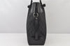 Authentic GUCCI Vintage Shoulder Tote Bag GG Canvas Leather 107757 Black 5283K