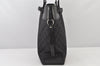 Authentic GUCCI Vintage Shoulder Tote Bag GG Canvas Leather 107757 Black 5283K