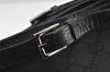 Authentic GUCCI Vintage Shoulder Tote Bag GG Canvas Leather 107757 Black 5283K
