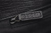Authentic GUCCI Vintage Shoulder Tote Bag GG Canvas Leather 107757 Black 5283K