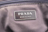 Authentic PRADA Vintage Canvas Leather Hand Boston Bag Beige 5284I