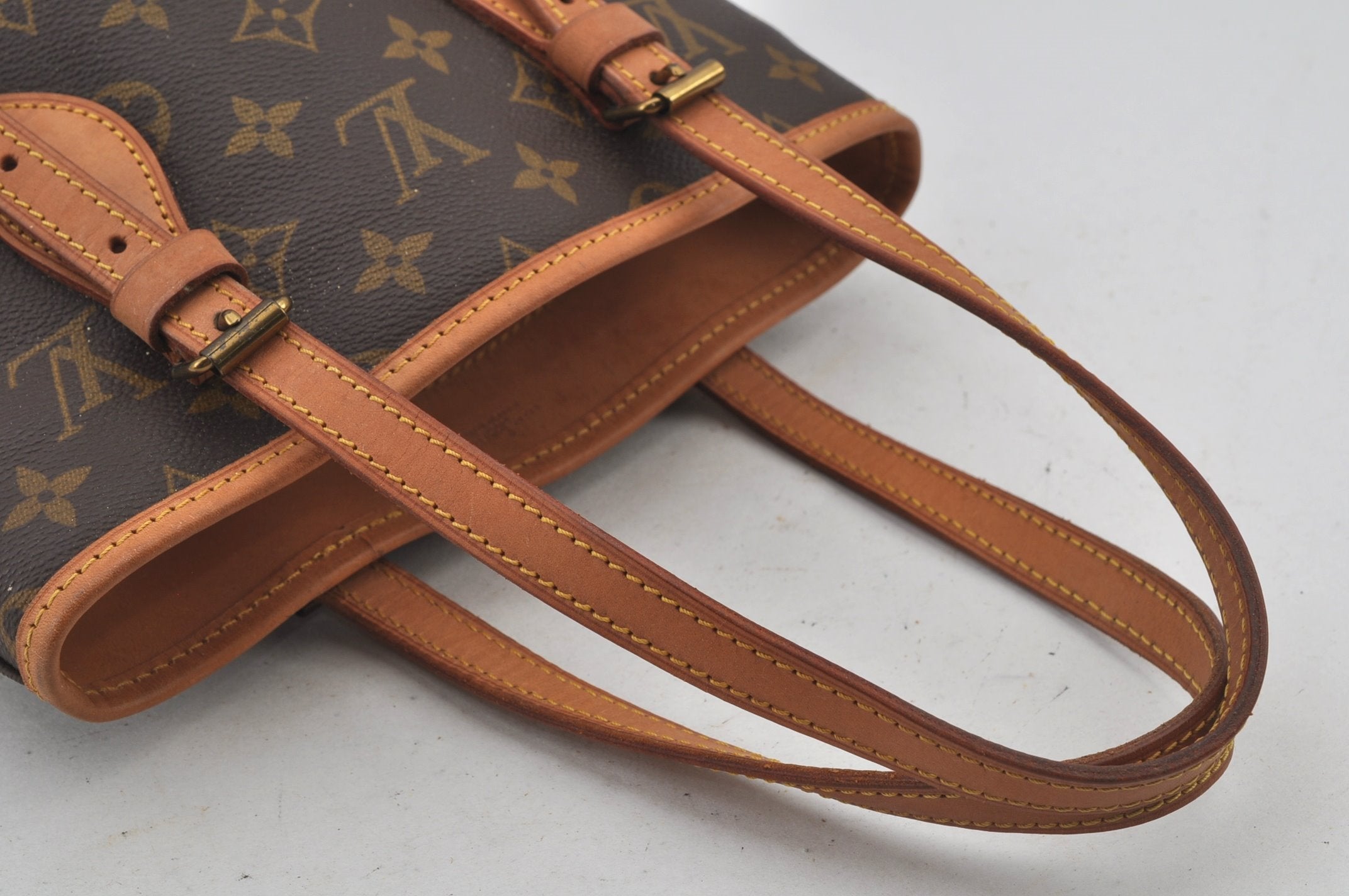 Authentic Louis Vuitton Monogram Bucket PM Shoulder Bag Old Model LV Junk 5284J