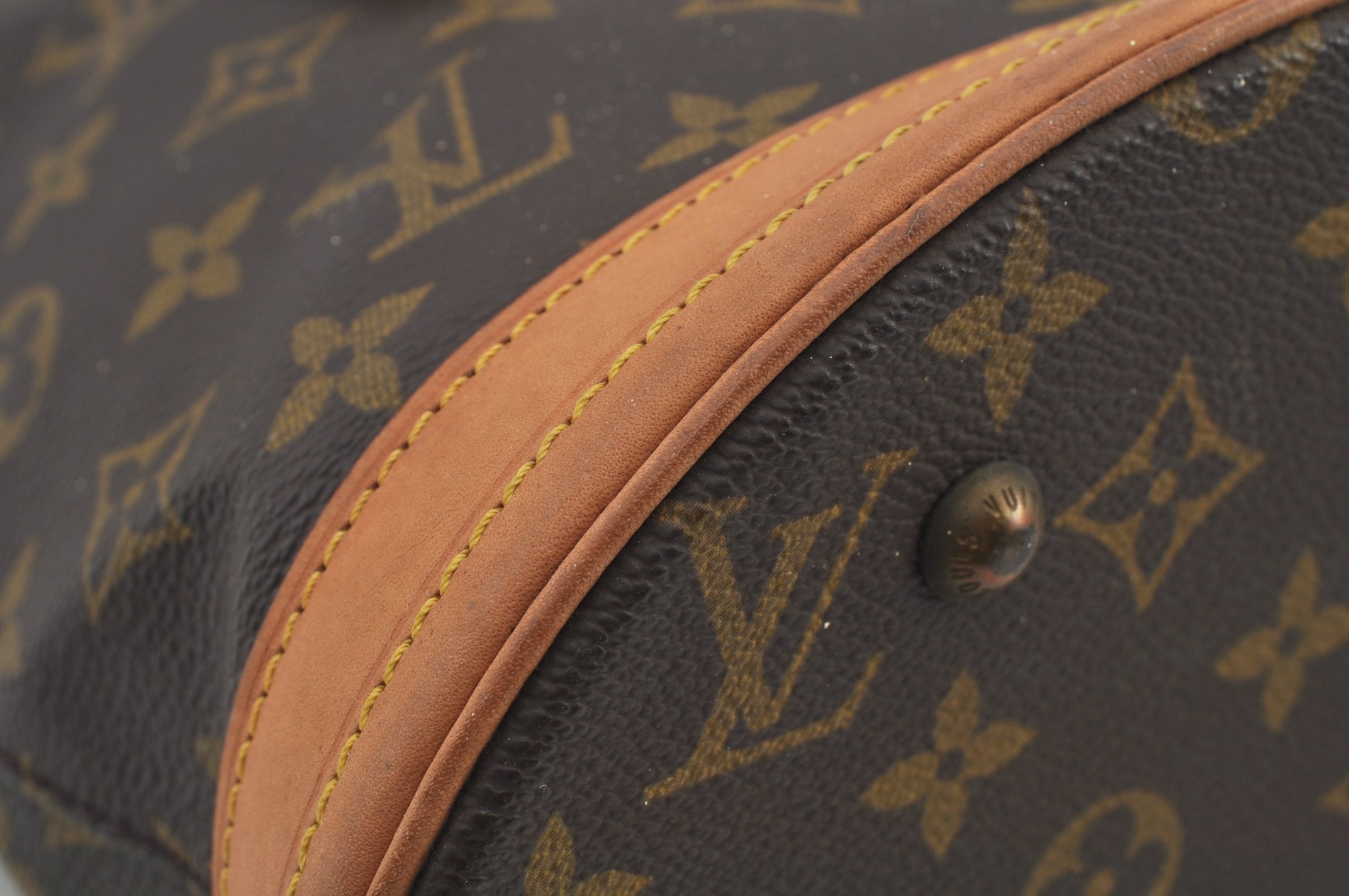 Authentic Louis Vuitton Monogram Bucket PM Shoulder Bag Old Model LV Junk 5284J