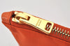 Authentic PRADA Tessuto Nylon Saffiano Leather Pouch Purse 1N1868 Orange 5284K