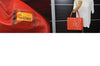 Authentic CHANEL Lamb Skin Medallion CC Logo Shoulder Tote Bag Orange 5285M
