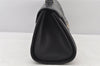 Authentic Burberrys Vintage Leather Hand Bag Purse Black 5287K