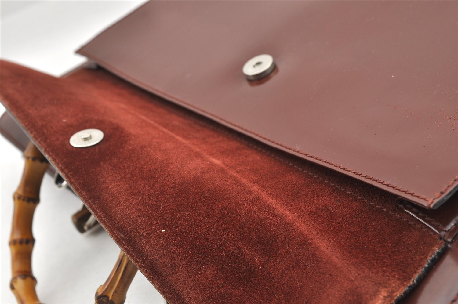 Authentic GUCCI Bamboo 2Way Briefcase Business Bag Leather Brown 5288I