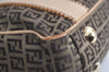 Authentic FENDI Zucchino Shoulder Tote Bag Canvas Leather Brown Junk 5288K