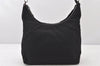 Authentic GUCCI Vintage Shoulder Hand Bag Purse Nylon Leather Black 5289K
