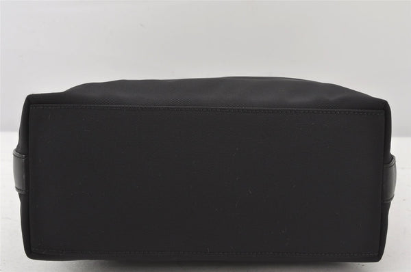 Authentic GUCCI Vintage Shoulder Hand Bag Purse Nylon Leather Black 5289K