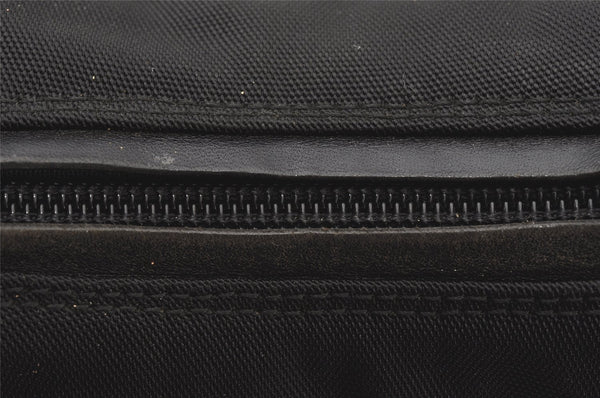 Authentic GUCCI Vintage Shoulder Hand Bag Purse Nylon Leather Black 5289K