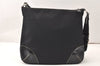 Authentic PRADA Nylon Tessuto Leather Shoulder Cross Body Bag Black 5290K