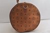 Authentic MCM Visetos Leather Vintage 2Way Shoulder Boston Bag Brown 5292K