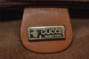 Authentic GUCCI Vintage Clutch Hand Bag Purse Leather Brown 5293I