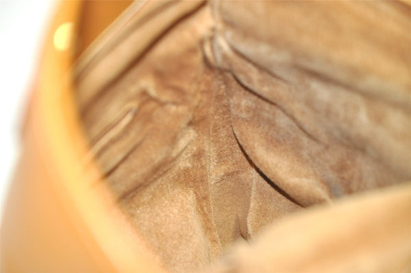 Authentic GUCCI Vintage Clutch Hand Bag Purse Leather Brown 5293I