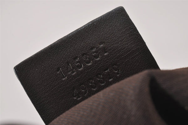 Authentic GUCCI Shoulder Cross Body Bag GG Canvas Leather 145857 Brown 5294I