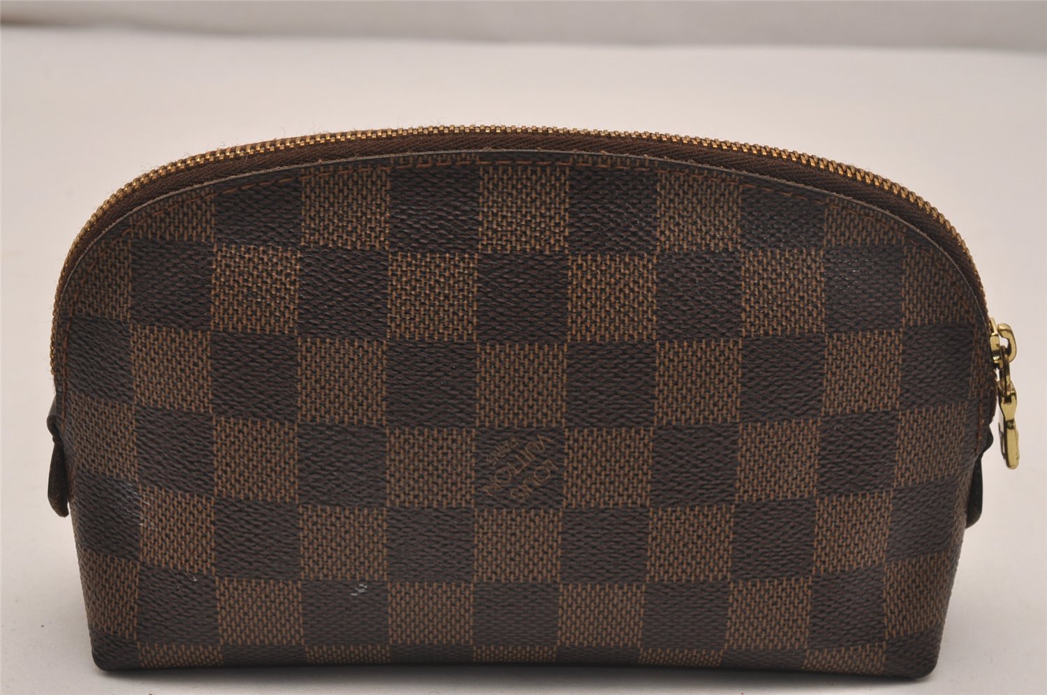 Authentic Louis Vuitton Damier Pochette Cosmetic PM Pouch N47516 LV 5294J