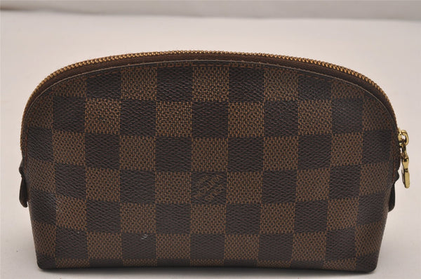 Authentic Louis Vuitton Damier Pochette Cosmetic PM Pouch N47516 LV 5294J