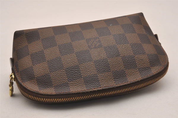 Authentic Louis Vuitton Damier Pochette Cosmetic PM Pouch N47516 LV 5294J