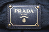 Authentic PRADA Nylon Tessuto Leather 2Way Shoulder Tote Bag Navy Blue 5294K