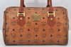 Authentic MCM Visetos Leather Vintage 2Way Shoulder Hand Bag Brown 5295K