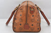 Authentic MCM Visetos Leather Vintage 2Way Shoulder Hand Bag Brown 5295K