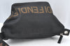 Authentic FENDI Vintage Shoulder Hand Bag Purse Nylon Leather Black Junk 5296E