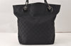 Authentic GUCCI Eclipse Shoulder Tote Bag GG Canvas Leather 120836 Black 5296K