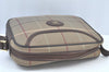 Auth Burberrys Check Shoulder Bag Purse Canvas Leather Khaki Green Junk 5297H