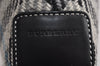 Authentic BURBERRY Check Shoulder Cross Body Bag Purse Wool Leather Black 5299J