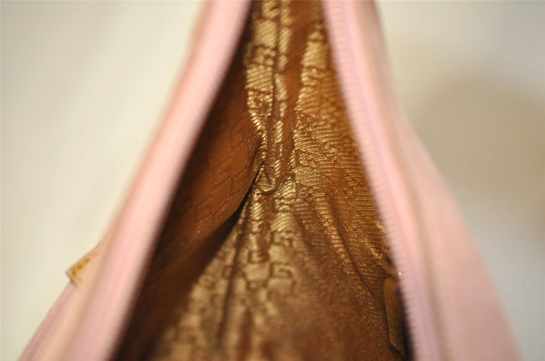 Authentic GUCCI Vintage Shoulder Hand Bag Purse Suede Leather Pink 5301I