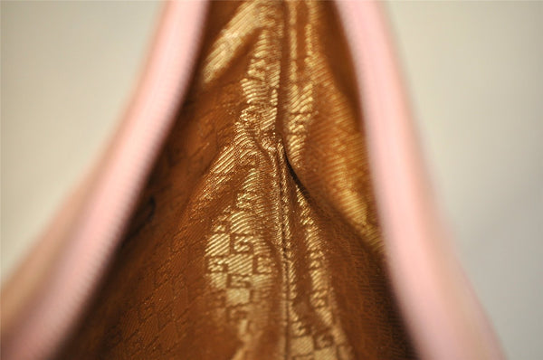 Authentic GUCCI Vintage Shoulder Hand Bag Purse Suede Leather Pink 5301I