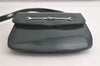 Authentic GUCCI Horsebit Shoulder Cross Body Bag Purse Enamel Green Junk 5301K