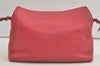 Authentic BURBERRY Vintage Leather Shoulder Cross Body Bag Purse Pink 5303K