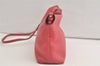 Authentic BURBERRY Vintage Leather Shoulder Cross Body Bag Purse Pink 5303K