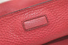 Authentic BURBERRY Vintage Leather Shoulder Cross Body Bag Purse Pink 5303K