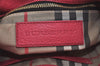 Authentic BURBERRY Vintage Leather Shoulder Cross Body Bag Purse Pink 5303K