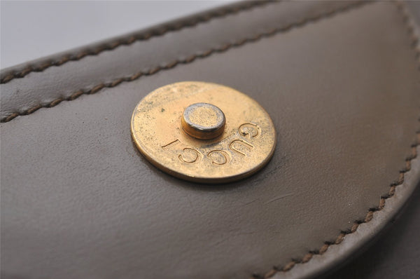 Authentic GUCCI Vintage Bamboo Shoulder Tote Bag Leather 0028260 Brown 5304I