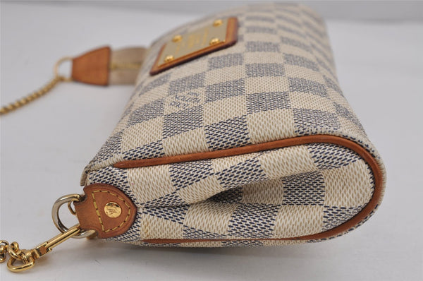 Auth Louis Vuitton Damier Azur Eva N55214 2Way Shoulder Accessories Pouch 5304J