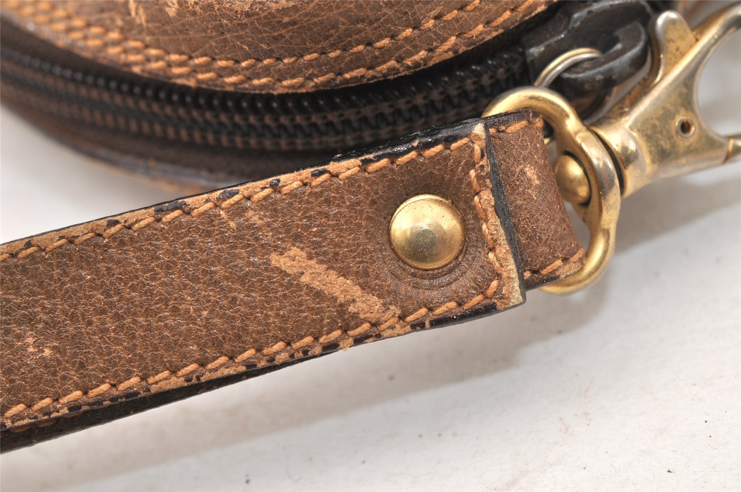Authentic GUCCI GG Plus Clutch Hand Bag Purse PVC Leather Brown Junk 5304K